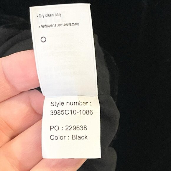 Paige Black Velvet‎ Sleeveless Slip Midi Dress Formal V-Neck Sexy Slit Size XS - Picture 7 of 7